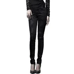 PUNK RAVE Pantalon 'Damask' Noir