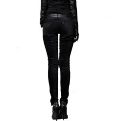 PUNK RAVE Pantalon 'Damask' Noir -ALCHEMY GOTHIC shop pantalon damask noir 8