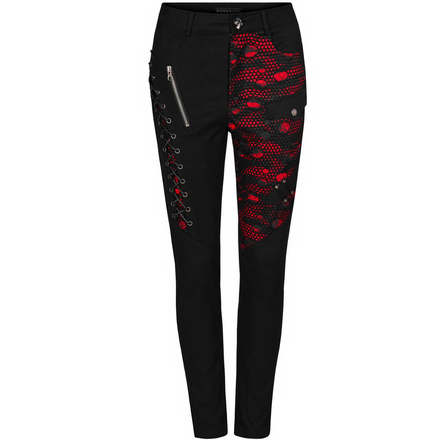 PUNK RAVE Pantalon 'Dark Blood' Noir Et Rouge 13 PUNK RAVE Pantalon 'Dark Blood' Noir Et Rouge – Image 11