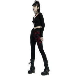 PUNK RAVE Pantalon 'Dark Blood' Noir Et Rouge 24 PUNK RAVE Pantalon 'Dark Blood' Noir Et Rouge -ALCHEMY GOTHIC shop pantalon dark blood noir et rouge 5