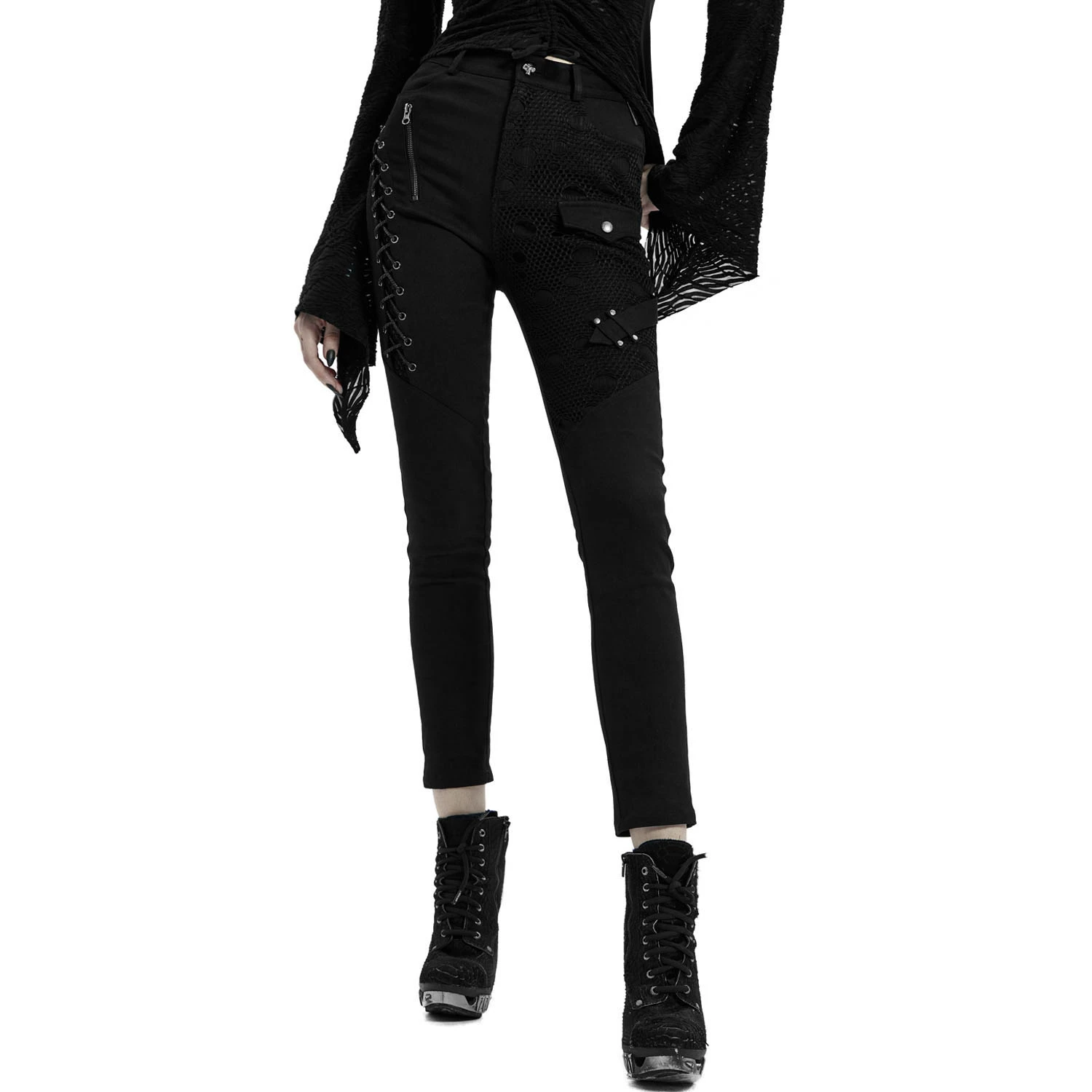 PUNK RAVE Pantalon 'Dark Blood' Noir 3 PUNK RAVE Pantalon 'Dark Blood' Noir
