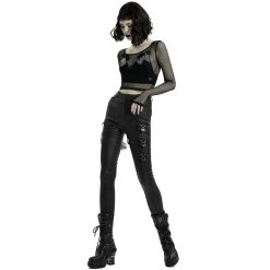 PUNK RAVE Pantalon 'Dark Doll' Noir -ALCHEMY GOTHIC shop pantalon dark doll noir 2