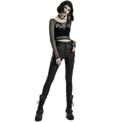 PUNK RAVE Pantalon 'Dark Doll' Noir -ALCHEMY GOTHIC shop pantalon dark doll noir 3