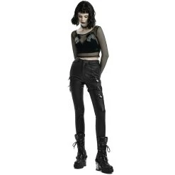 PUNK RAVE Pantalon 'Dark Doll' Noir -ALCHEMY GOTHIC shop pantalon dark doll noir 4