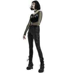 PUNK RAVE Pantalon 'Dark Doll' Noir -ALCHEMY GOTHIC shop pantalon dark doll noir 5