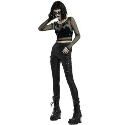 PUNK RAVE Pantalon 'Dark Doll' Noir -ALCHEMY GOTHIC shop pantalon dark doll noir 6