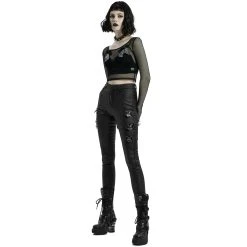 PUNK RAVE Pantalon 'Dark Doll' Noir -ALCHEMY GOTHIC shop pantalon dark doll noir 7