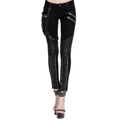 DEVIL FASHION Pantalon 'Dark Punk' Noir