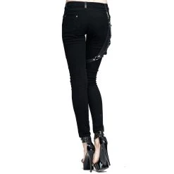 DEVIL FASHION Pantalon 'Dark Punk' Noir 11 DEVIL FASHION Pantalon 'Dark Punk' Noir -ALCHEMY GOTHIC shop pantalon dark punk noir 3