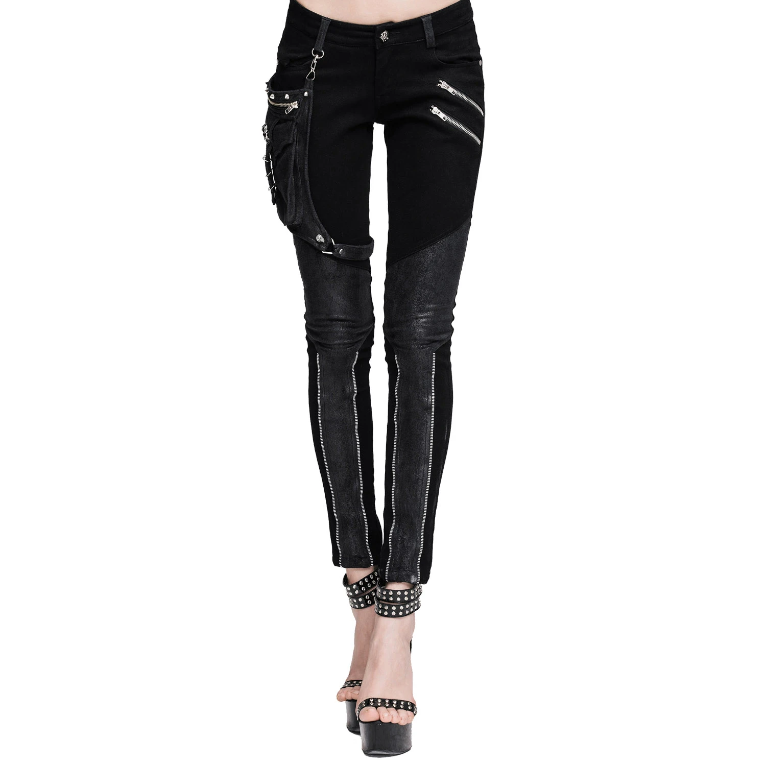 DEVIL FASHION Pantalon 'Dark Punk' Noir 3 DEVIL FASHION Pantalon 'Dark Punk' Noir