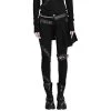 PUNK RAVE Pantalon-Demi-Jupe 'Catacomb' Noir -ALCHEMY GOTHIC shop pantalon demi jupe catacomb noir