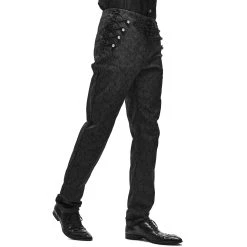 DEVIL FASHION Pantalon 'Desmond' Noir -ALCHEMY GOTHIC shop pantalon desmond noir 10