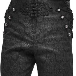 DEVIL FASHION Pantalon 'Desmond' Noir -ALCHEMY GOTHIC shop pantalon desmond noir 12