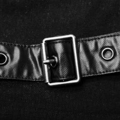 PUNK RAVE Pantalon Déstructuré 'Gehenna' En Jean Noir -ALCHEMY GOTHIC shop pantalon destructure gehenna en jean noir 17