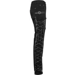 DEVIL FASHION Pantalon 'Distressed' Noir -ALCHEMY GOTHIC shop pantalon distressed noir 11