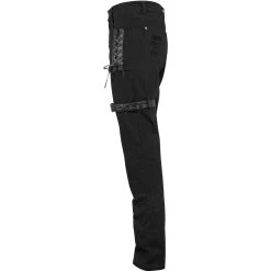 DEVIL FASHION Pantalon 'Distressed' Noir -ALCHEMY GOTHIC shop pantalon distressed noir 12