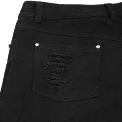 DEVIL FASHION Pantalon 'Distressed' Noir -ALCHEMY GOTHIC shop pantalon distressed noir 17