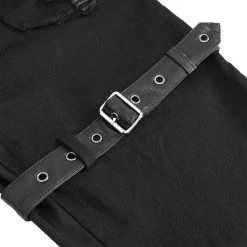 DEVIL FASHION Pantalon 'Distressed' Noir -ALCHEMY GOTHIC shop pantalon distressed noir 18