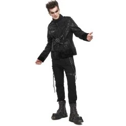 DEVIL FASHION Pantalon 'Distressed' Noir -ALCHEMY GOTHIC shop pantalon distressed noir 2