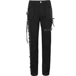DEVIL FASHION Pantalon 'Distressed' Noir -ALCHEMY GOTHIC shop pantalon distressed noir 9