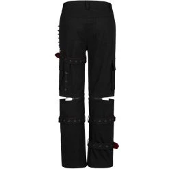 PUNK RAVE Pantalon 'Double Jeu' Noir -ALCHEMY GOTHIC shop pantalon double jeu noir 11