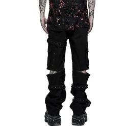PUNK RAVE Pantalon 'Double Jeu' Noir -ALCHEMY GOTHIC shop pantalon double jeu noir 6