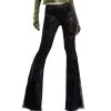 PUNK RAVE Pantalon Evasé 'Serpentine' Noir 1 PUNK RAVE Pantalon Evasé 'Serpentine' Noir -ALCHEMY GOTHIC shop pantalon evase serpentine noir