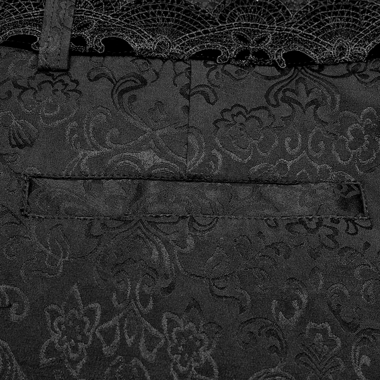 PUNK RAVE Pantalon 'Goth Blood' En Jacquard Noir 15 PUNK RAVE Pantalon 'Goth Blood' En Jacquard Noir – Image 13
