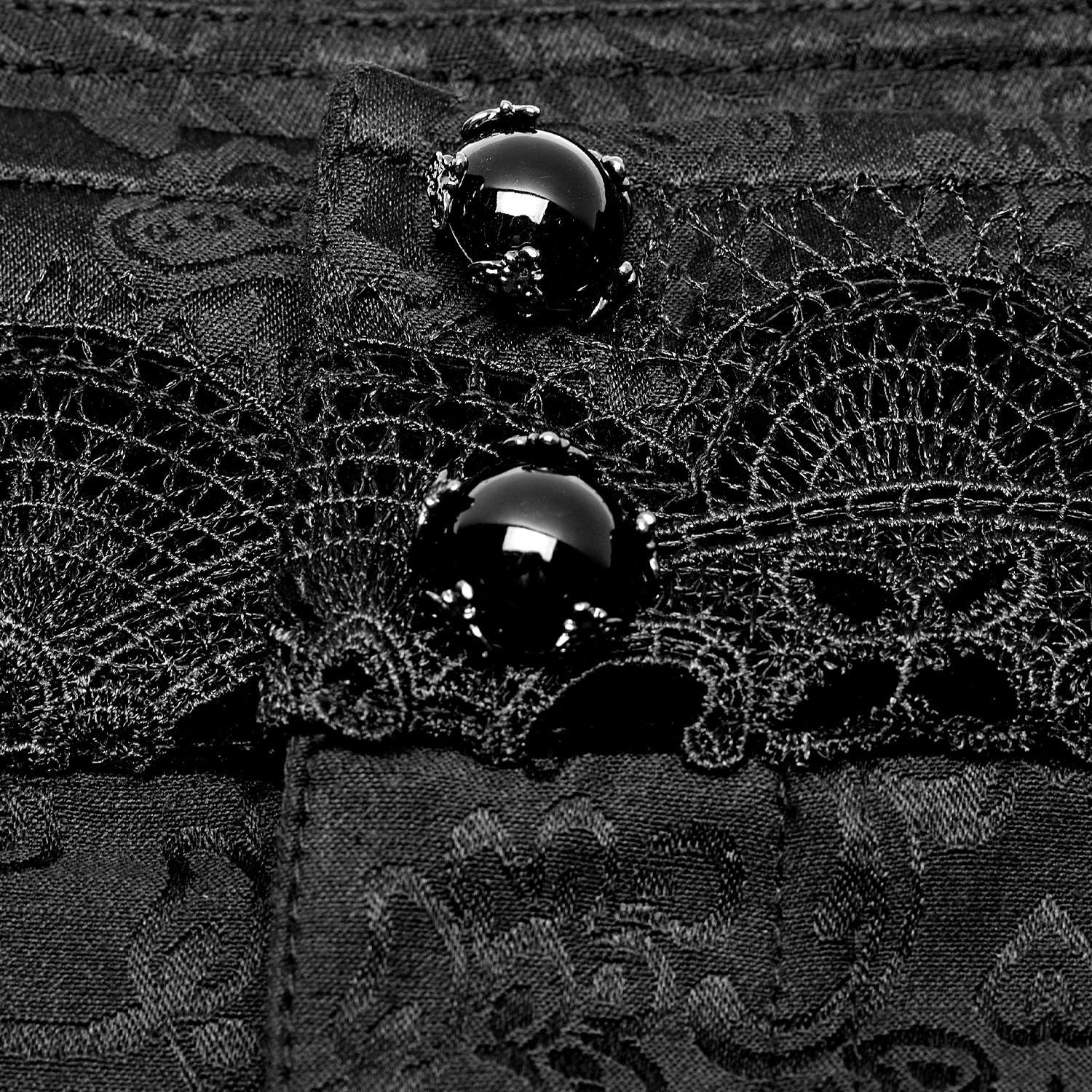 PUNK RAVE Pantalon 'Goth Blood' En Jacquard Noir 12 PUNK RAVE Pantalon 'Goth Blood' En Jacquard Noir – Image 10