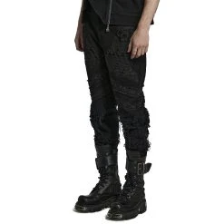 PUNK RAVE Pantalon 'Goth Distressed' Noir 31 PUNK RAVE Pantalon 'Goth Distressed' Noir -ALCHEMY GOTHIC shop pantalon goth distressed noir 10