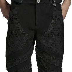 PUNK RAVE Pantalon 'Goth Distressed' Noir 32 PUNK RAVE Pantalon 'Goth Distressed' Noir -ALCHEMY GOTHIC shop pantalon goth distressed noir 11