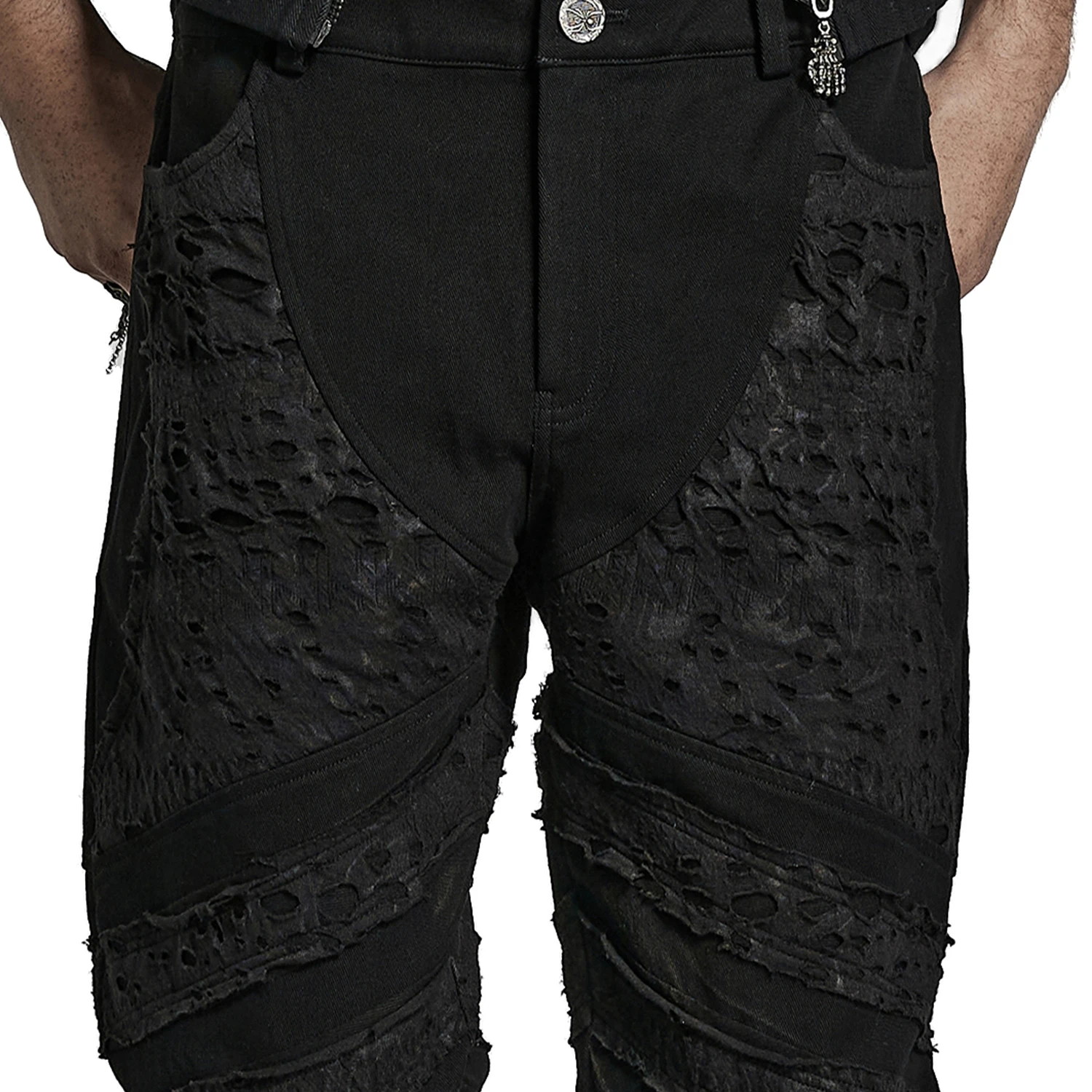 PUNK RAVE Pantalon 'Goth Distressed' Noir 14 PUNK RAVE Pantalon 'Goth Distressed' Noir – Image 12