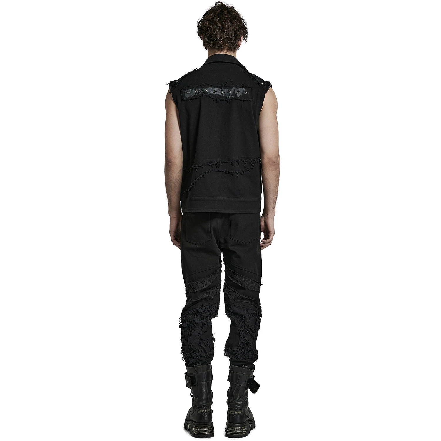 PUNK RAVE Pantalon 'Goth Distressed' Noir 5 PUNK RAVE Pantalon 'Goth Distressed' Noir – Image 3