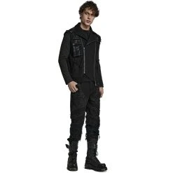 PUNK RAVE Pantalon 'Goth Distressed' Noir 24 PUNK RAVE Pantalon 'Goth Distressed' Noir -ALCHEMY GOTHIC shop pantalon goth distressed noir 3