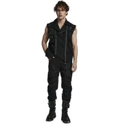 PUNK RAVE Pantalon 'Goth Distressed' Noir 25 PUNK RAVE Pantalon 'Goth Distressed' Noir -ALCHEMY GOTHIC shop pantalon goth distressed noir 4