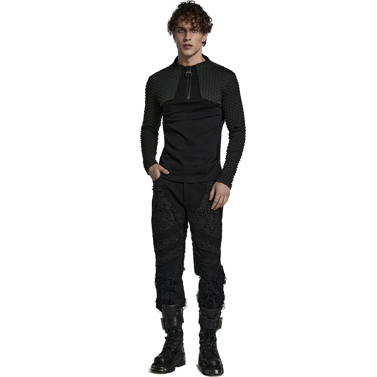 PUNK RAVE Pantalon 'Goth Distressed' Noir 10 PUNK RAVE Pantalon 'Goth Distressed' Noir – Image 8