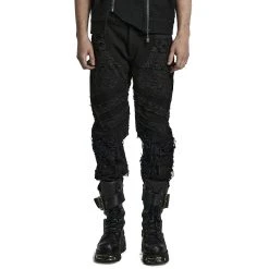 PUNK RAVE Pantalon 'Goth Distressed' Noir 29 PUNK RAVE Pantalon 'Goth Distressed' Noir -ALCHEMY GOTHIC shop pantalon goth distressed noir 8