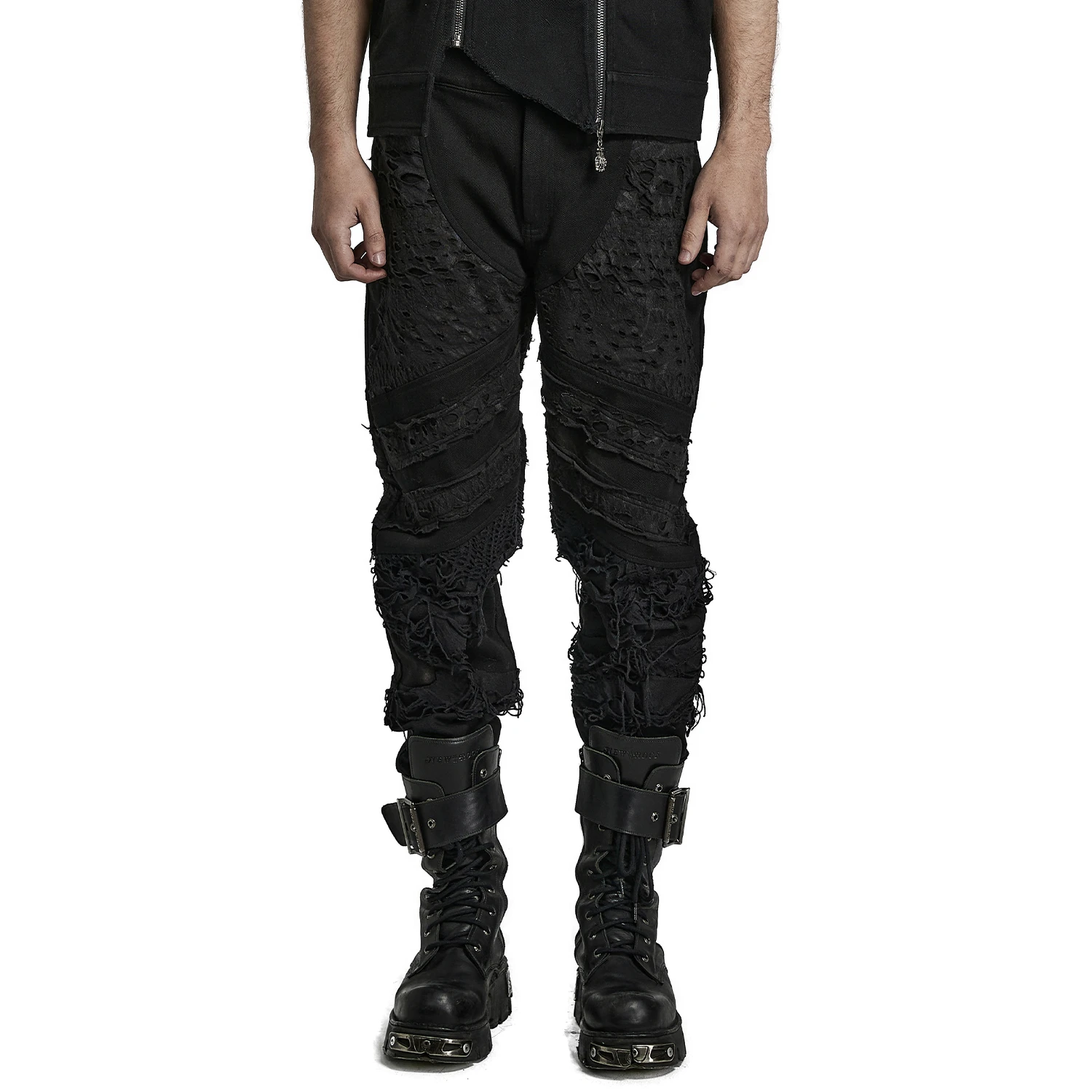 PUNK RAVE Pantalon 'Goth Distressed' Noir 11 PUNK RAVE Pantalon 'Goth Distressed' Noir – Image 9