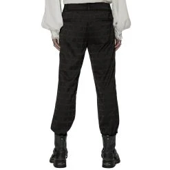 PUNK RAVE Pantalon 'Goth Plaid' Noir -ALCHEMY GOTHIC shop pantalon goth plaid noir 7