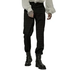 PUNK RAVE Pantalon 'Goth Plaid' Noir -ALCHEMY GOTHIC shop pantalon goth plaid noir 9