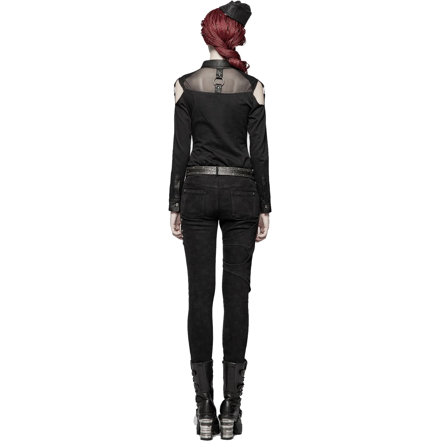 PUNK RAVE Pantalon 'Gothic Trooper' Noir 5 PUNK RAVE Pantalon 'Gothic Trooper' Noir – Image 3