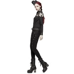 PUNK RAVE Pantalon 'Gothic Trooper' Noir 26 PUNK RAVE Pantalon 'Gothic Trooper' Noir -ALCHEMY GOTHIC shop pantalon gothic trooper noir 4