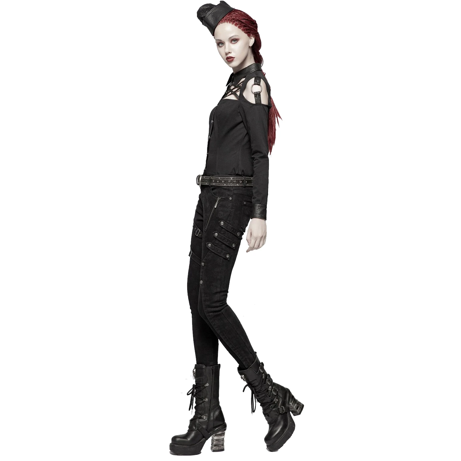 PUNK RAVE Pantalon 'Gothic Trooper' Noir 7 PUNK RAVE Pantalon 'Gothic Trooper' Noir – Image 5