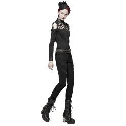 PUNK RAVE Pantalon 'Gothic Trooper' Noir 27 PUNK RAVE Pantalon 'Gothic Trooper' Noir -ALCHEMY GOTHIC shop pantalon gothic trooper noir 5