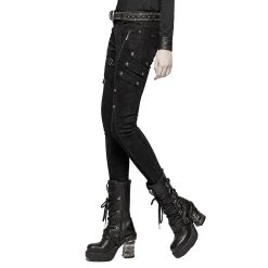 PUNK RAVE Pantalon 'Gothic Trooper' Noir 30 PUNK RAVE Pantalon 'Gothic Trooper' Noir -ALCHEMY GOTHIC shop pantalon gothic trooper noir 8
