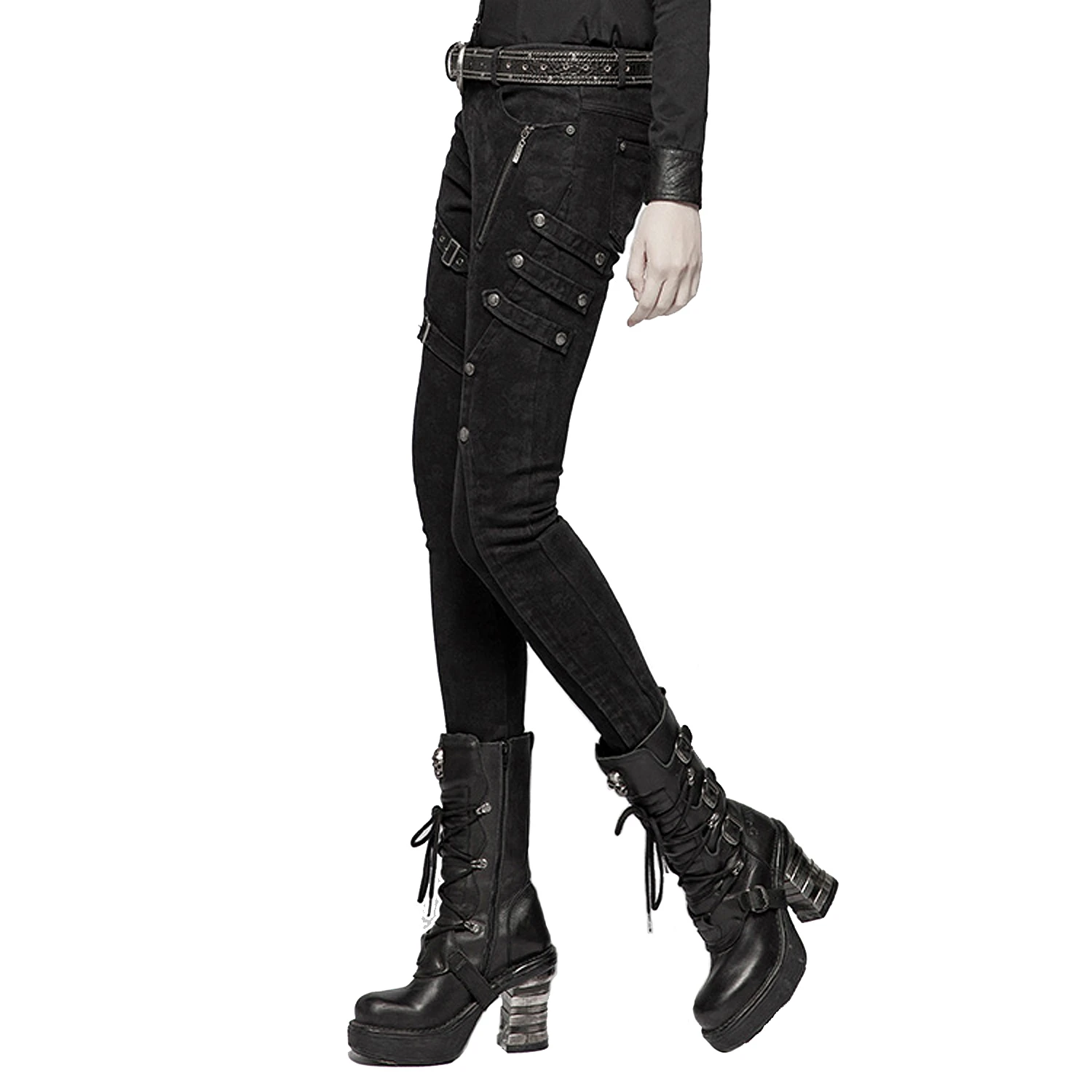 PUNK RAVE Pantalon 'Gothic Trooper' Noir 11 PUNK RAVE Pantalon 'Gothic Trooper' Noir – Image 9