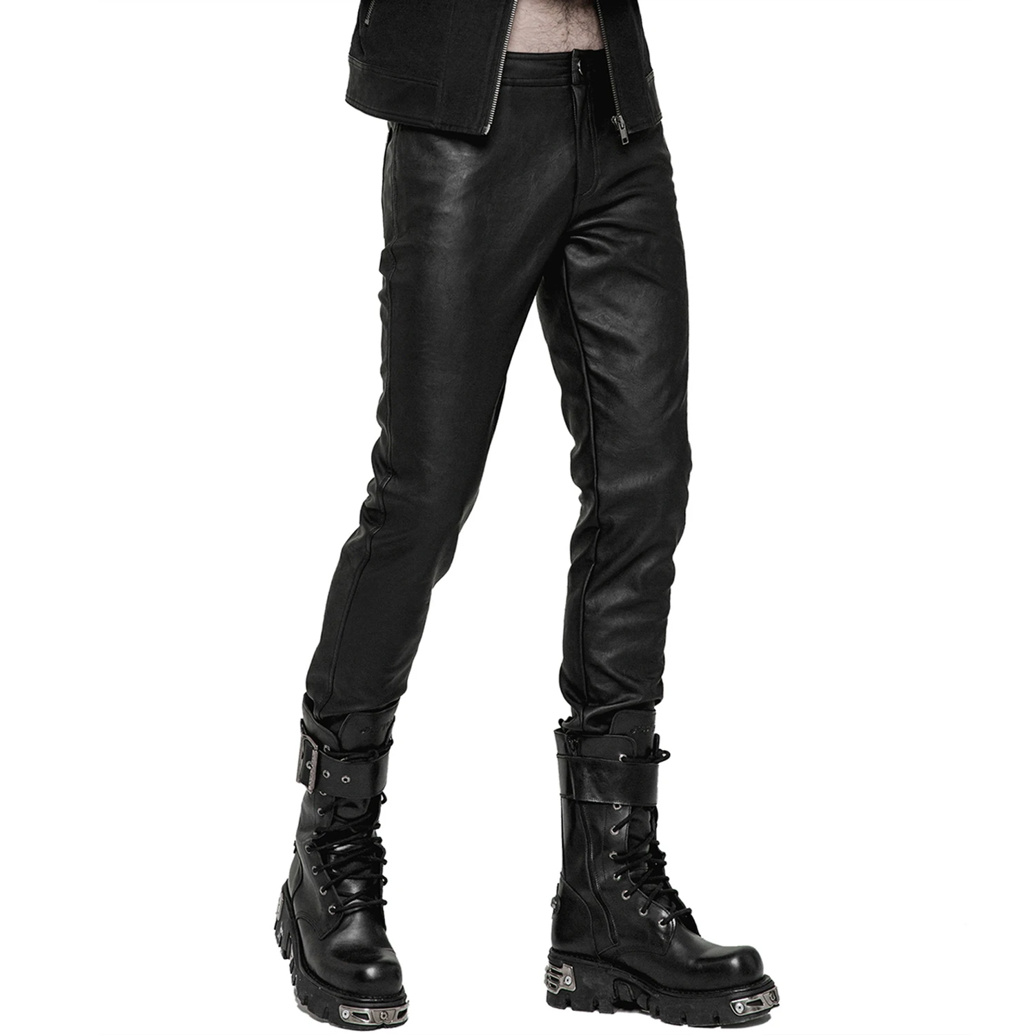 PUNK RAVE Pantalon Gothique 'Dementor' En Simili-Cuir Noir 12 PUNK RAVE Pantalon Gothique 'Dementor' En Simili-Cuir Noir – Image 10