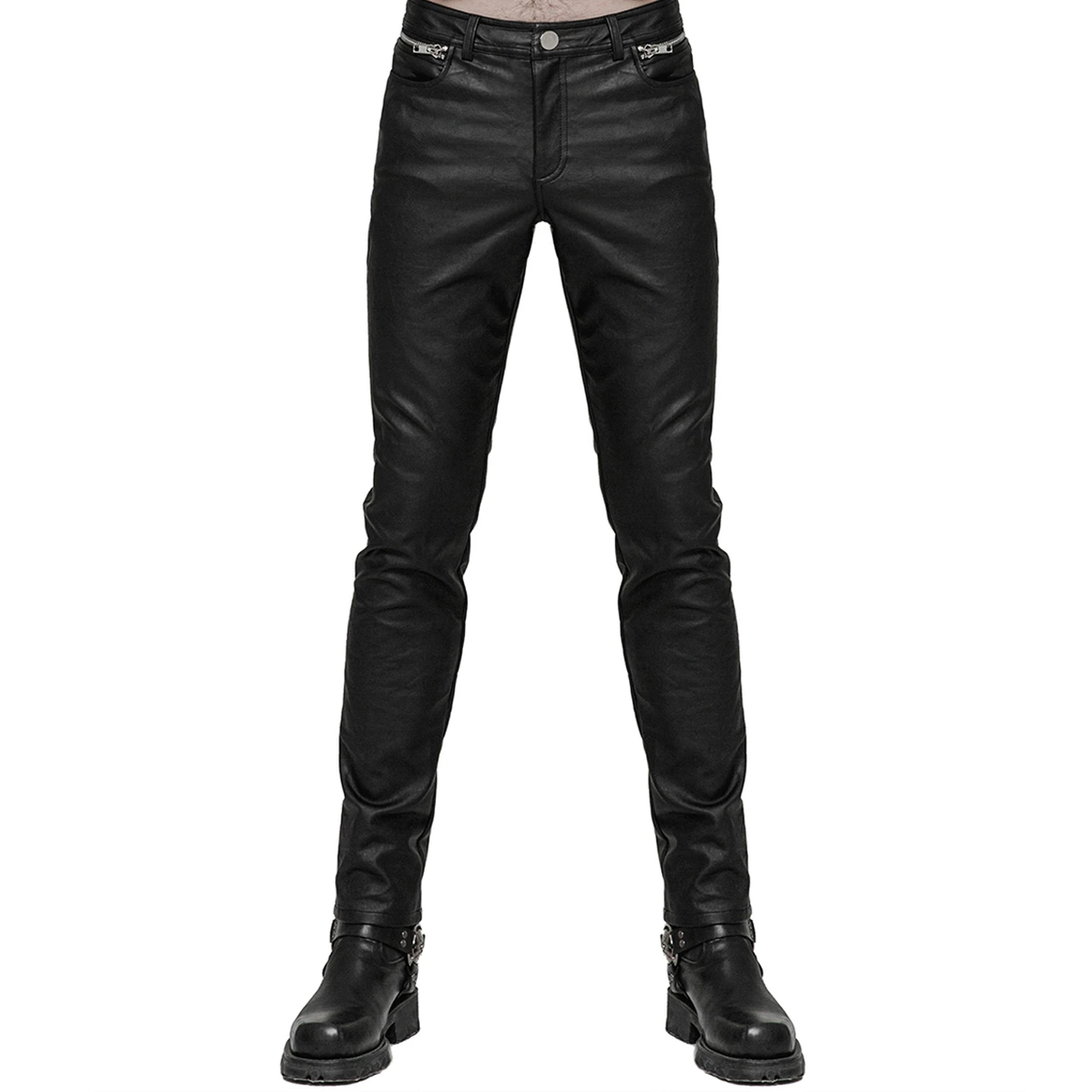 PUNK RAVE Pantalon Gothique 'Dementor' En Simili-Cuir Noir 3 PUNK RAVE Pantalon Gothique 'Dementor' En Simili-Cuir Noir