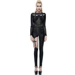 DEVIL FASHION Pantalon 'Hecate' Noir 21 DEVIL FASHION Pantalon 'Hecate' Noir -ALCHEMY GOTHIC shop pantalon hecate noir 3