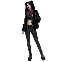 DEVIL FASHION Pantalon 'Hexagone' En Simili Cuir Noir à Motifs 22 DEVIL FASHION Pantalon 'Hexagone' En Simili Cuir Noir à Motifs -ALCHEMY GOTHIC shop pantalon hexagone en simili cuir noir a motifs 2